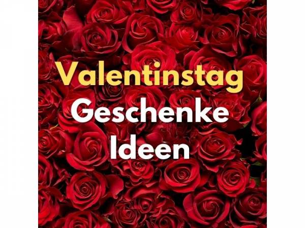 Geschenke und Rosen für den Valentinstag
